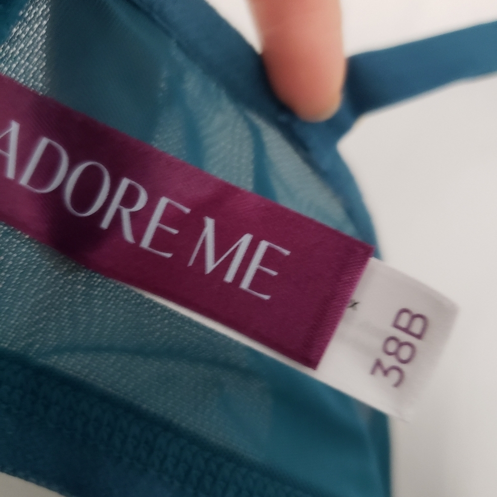 Teal Lace Underwire Bra - Picture 4 of 4